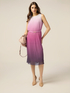 Robe longue pliss&eacute;e d&eacute;grad&eacute;e image number 3