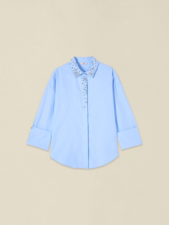 Camicia con castoni crystal