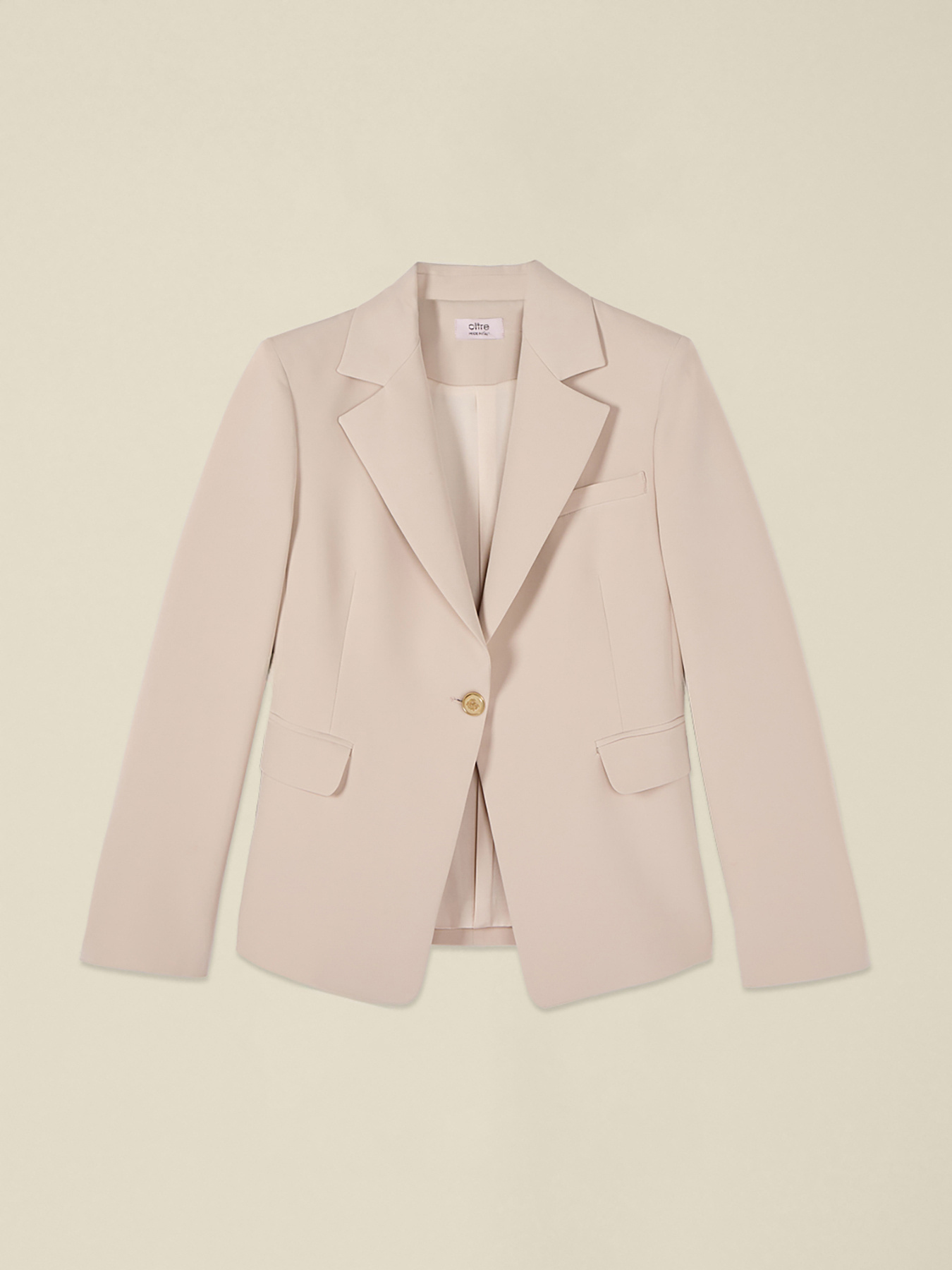 Blazer cintrat din țesătură tehnică image number 3