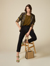 Tencel blend stovepipe trousers image number 0