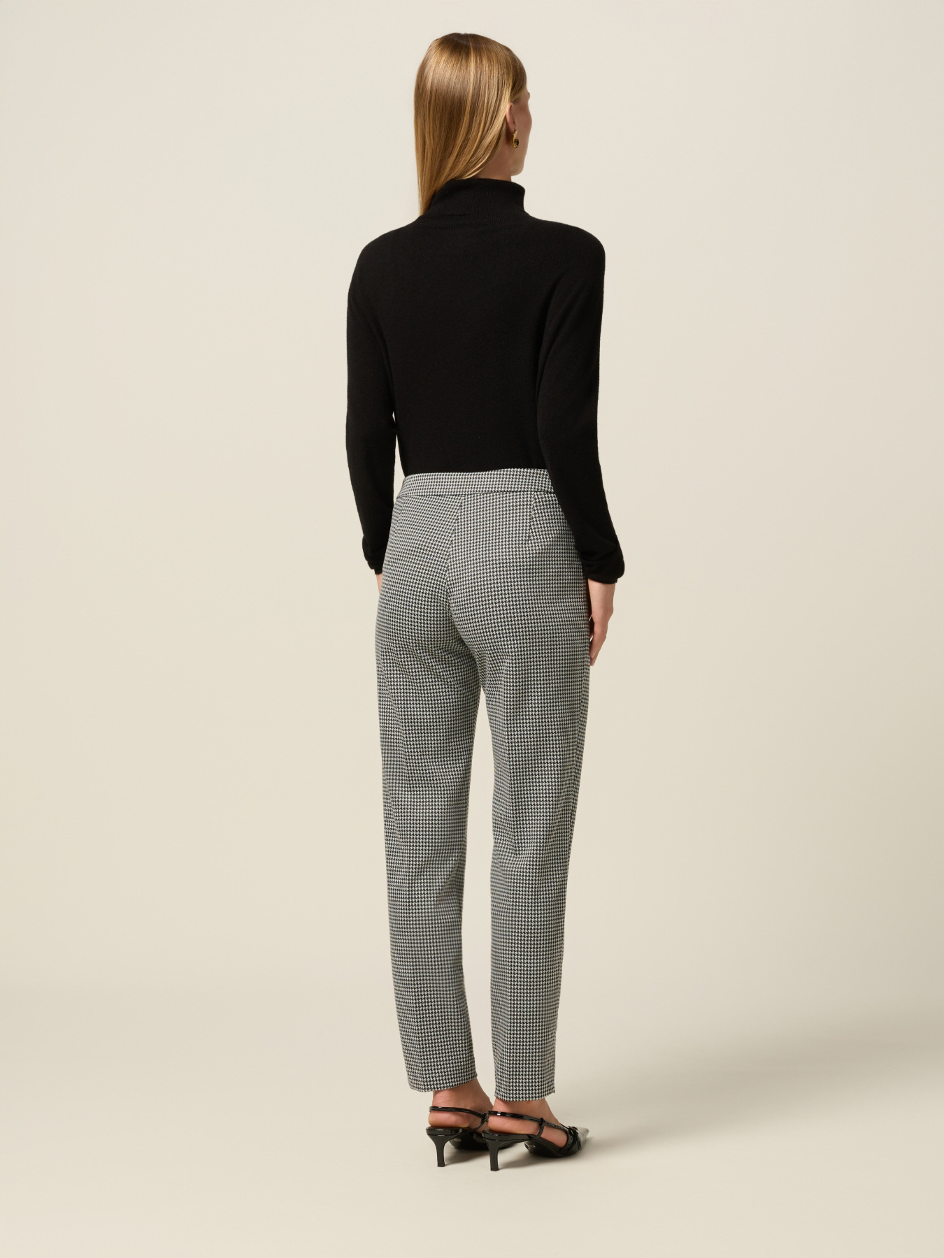 Pantaloni țigaret jacquard image number 1