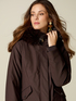 Smooth down jacket with hood and faux fur trim image number 2
