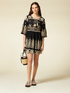 Short two-tone Broderie Anglaise dress image number 0
