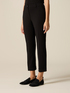 Cropped pants in cr&ecirc;pe fabric image number 3