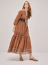 Long dress with crochet inserts image number 3