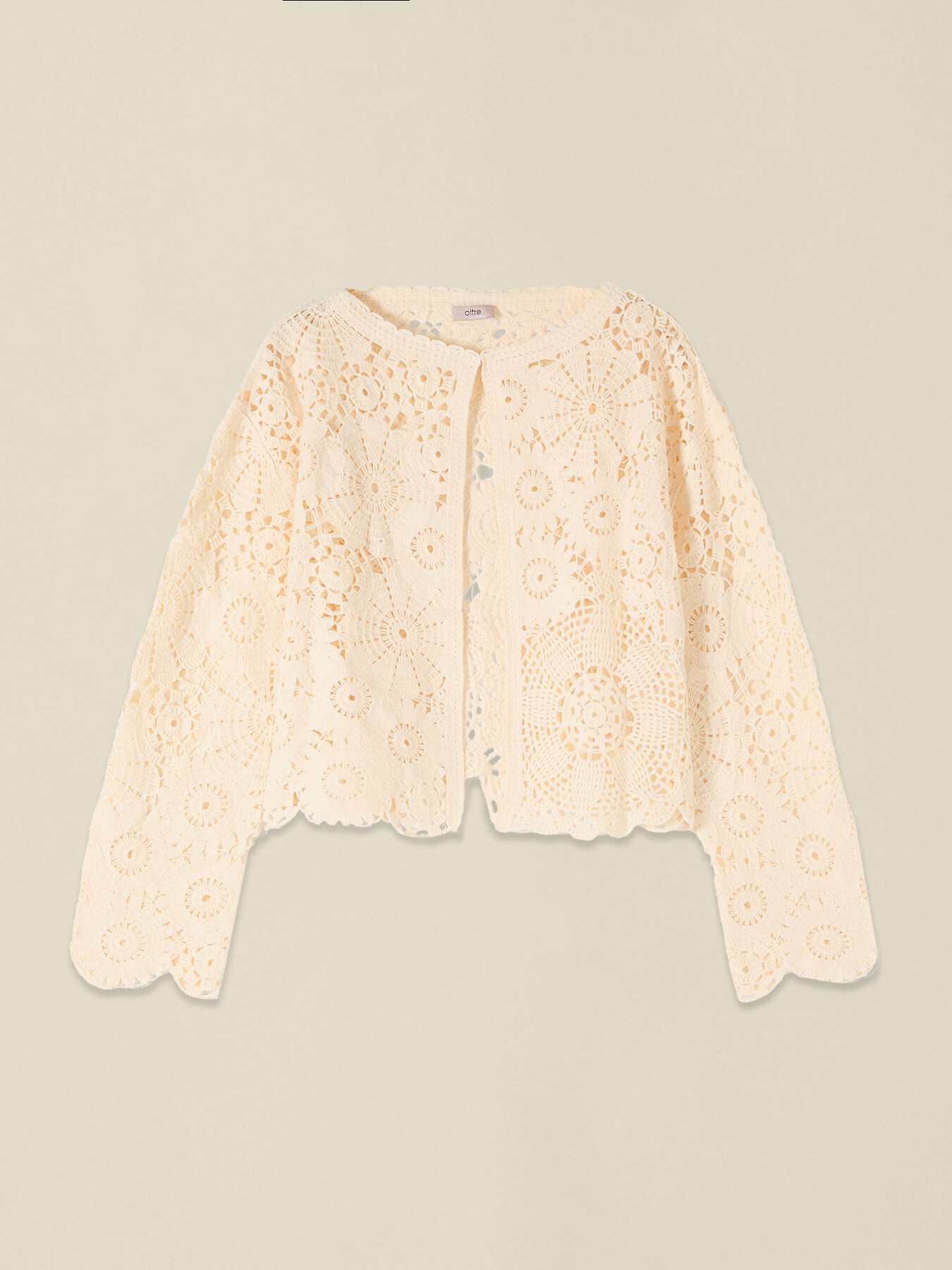 Cardigan corto in crochet image number 3