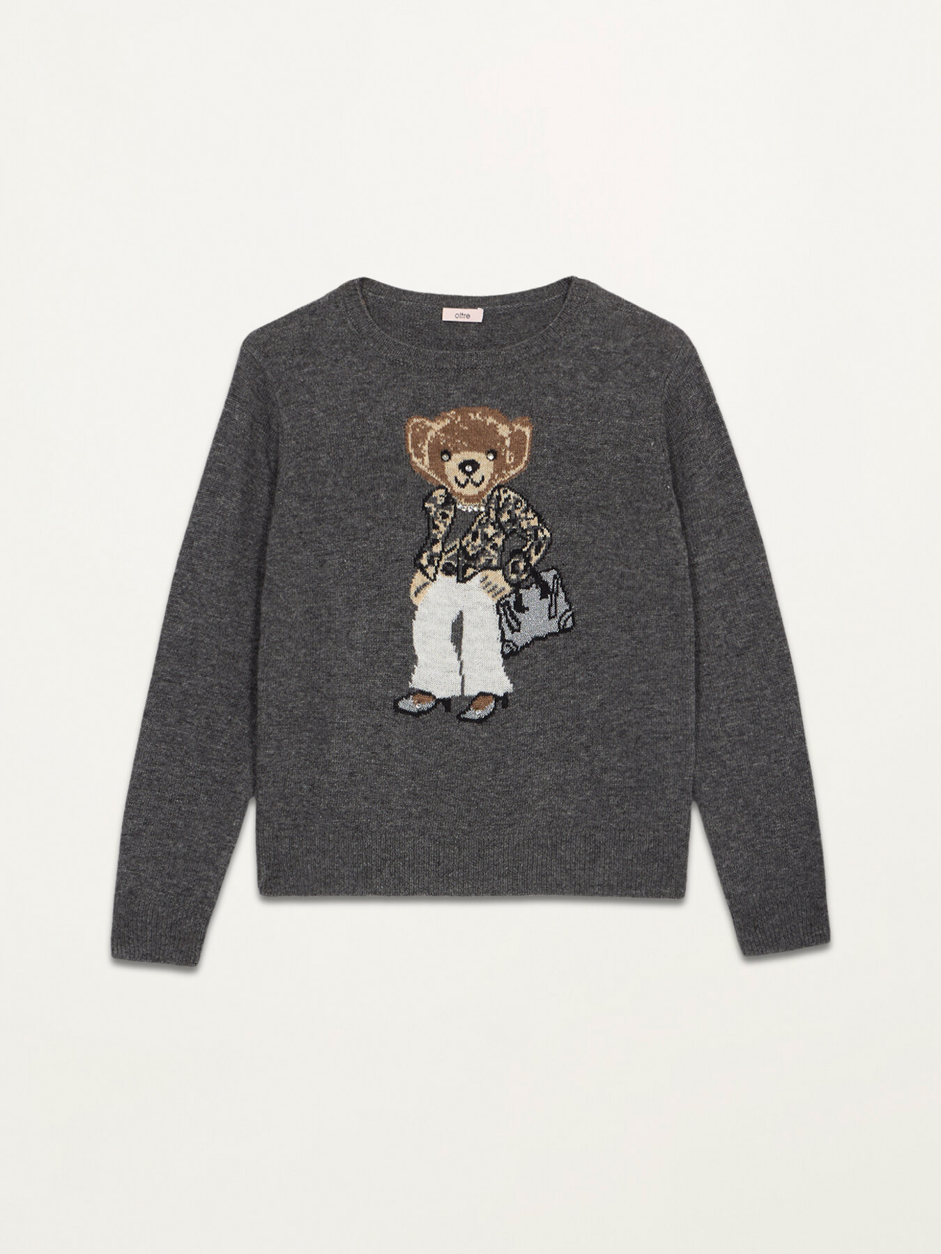 Pull de laine m&eacute;lang&eacute;e jacquard image number 3