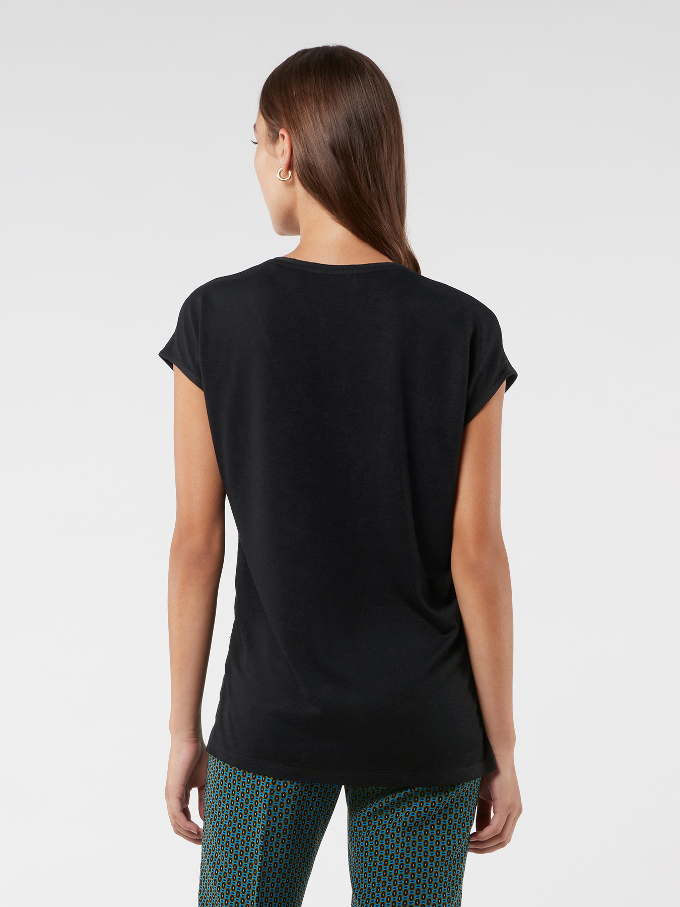 Top aus zwei Materialien mit Spitze image number 1