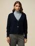 Wool blend cardigan with jewel button image number 0