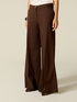 Pantaloni palazzo in twill misto cotone image number 3