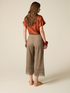 Pantaloni cropped traforati image number 1