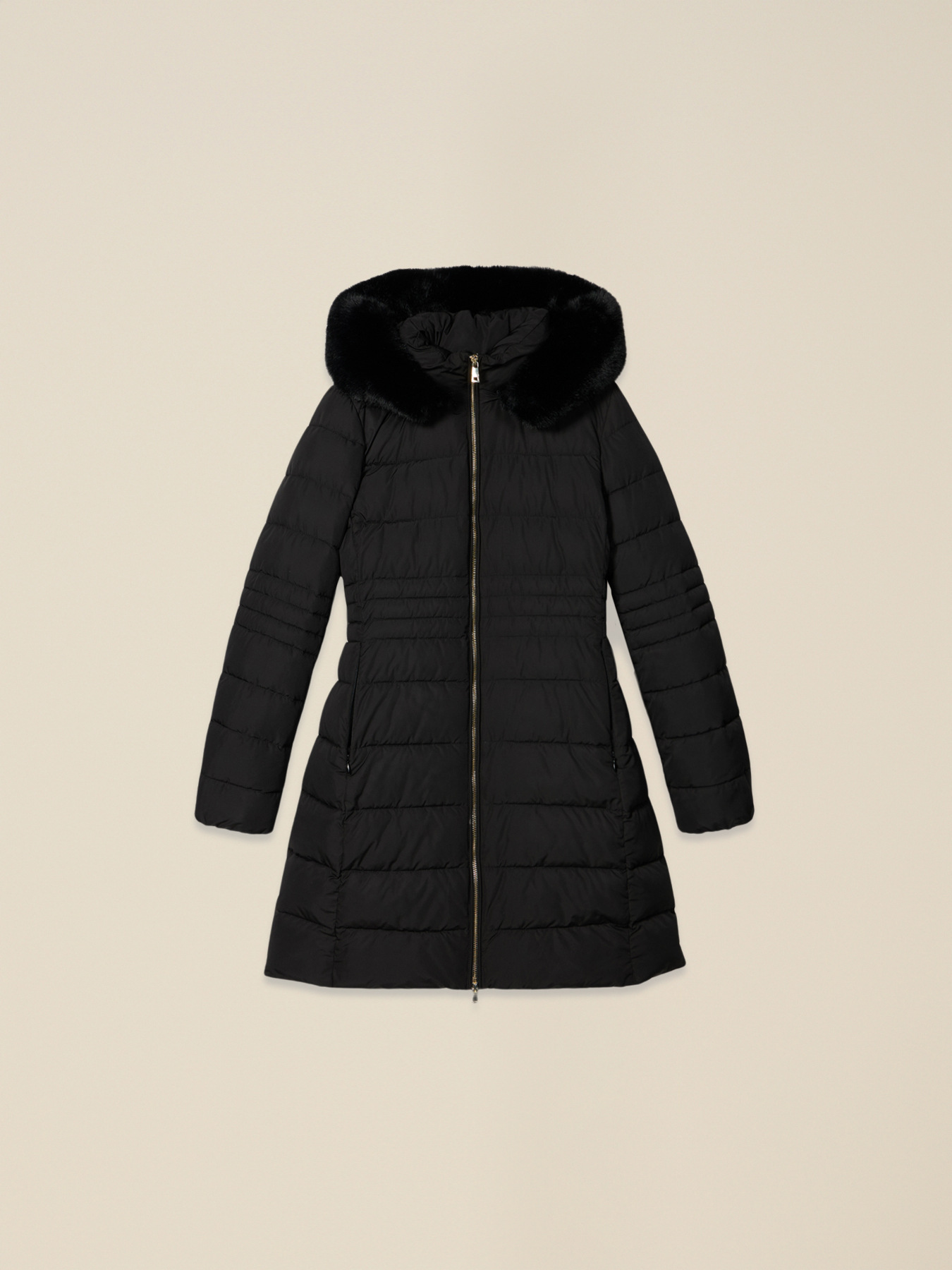 Midi down jacket with hood image number 3