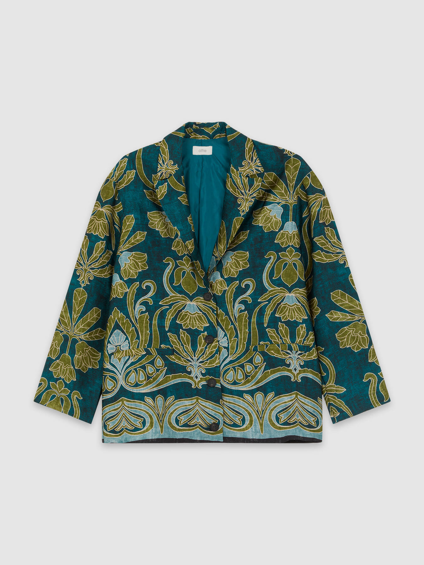 Patterned satin blazer image number 3