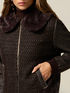 Mixed wool knit bomber with plush effect collar image number 2