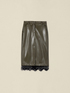 Midi pencil skirt with lace image number 4