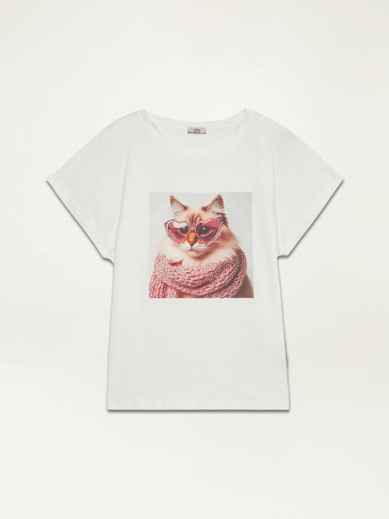 T-shirt with print and appliqu&eacute;s image number 3