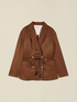 Veste blazer en twill m&eacute;lang&eacute; lin image number 3