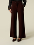Knitted palazzo pants with stone details image number 3