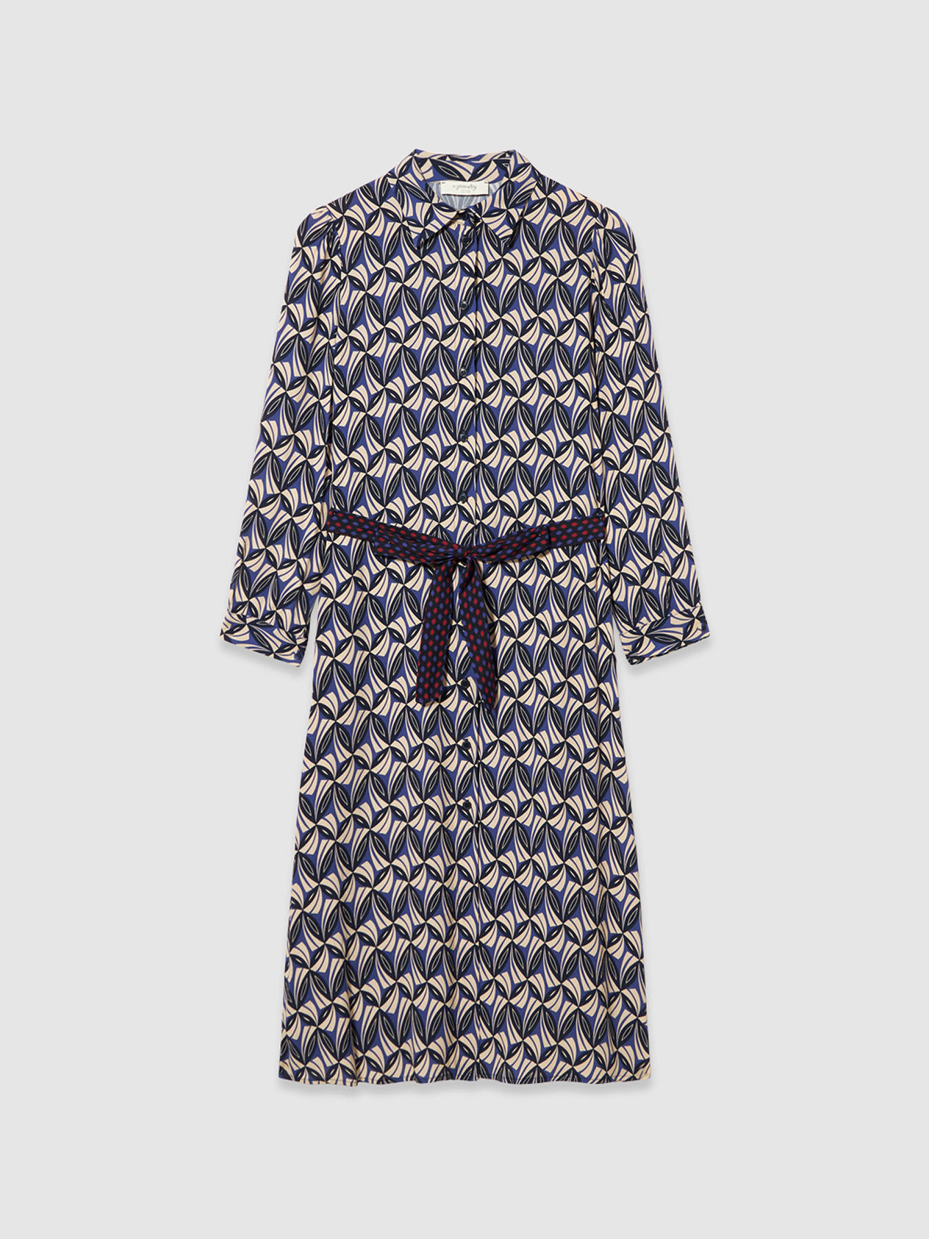 Patterned chemisier dress image number 3