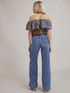 Vaqueros palazzo Miami con cintur&oacute;n image number 2