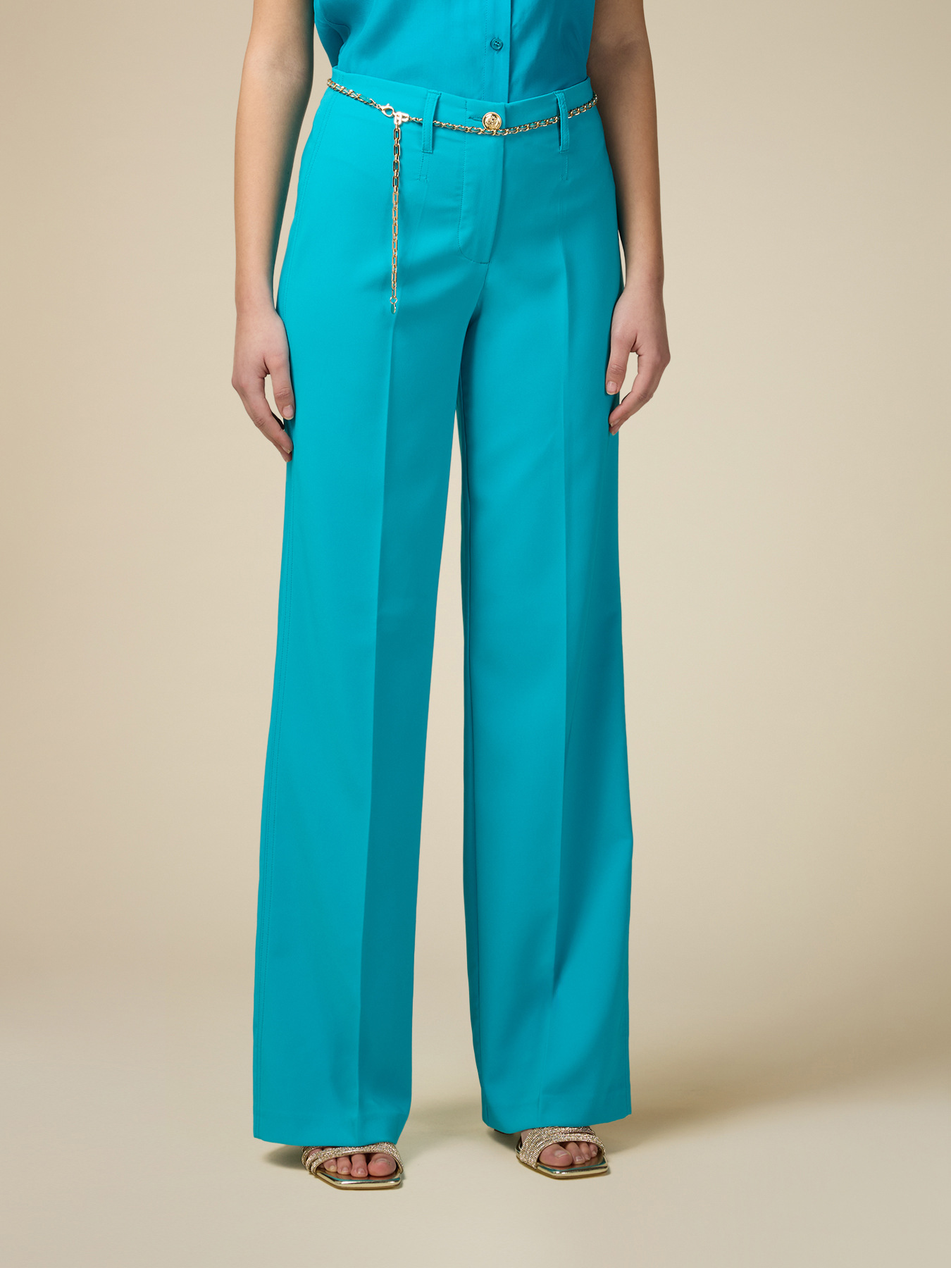 Pantaloni flare in tessuto tecnico image number 4