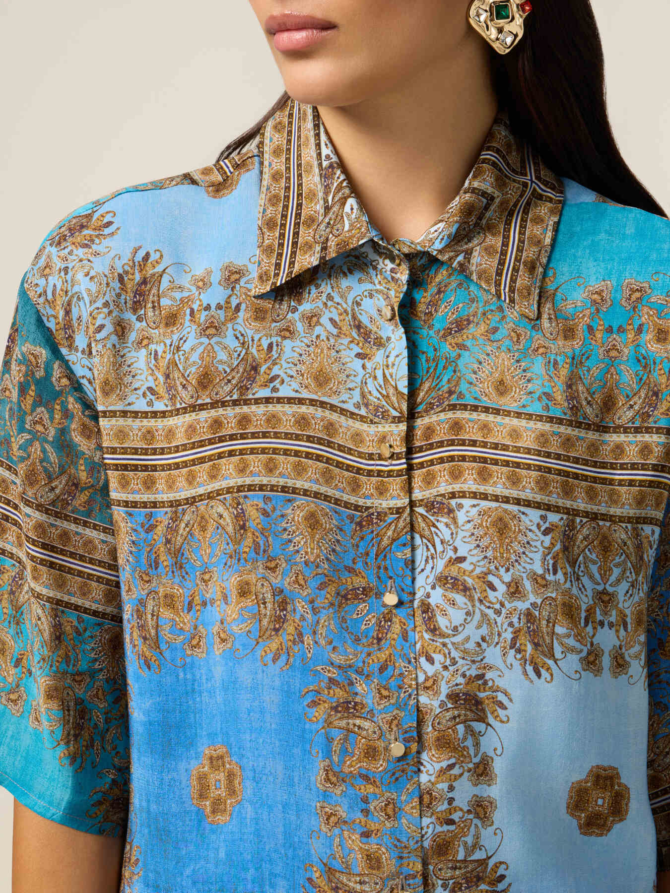 Chemise en viscose &agrave; motifs image number 2