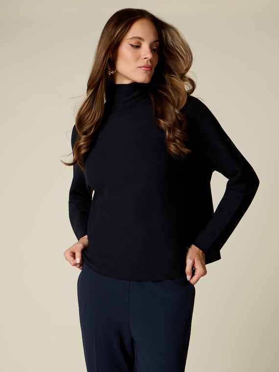 Turtleneck in knit fabric