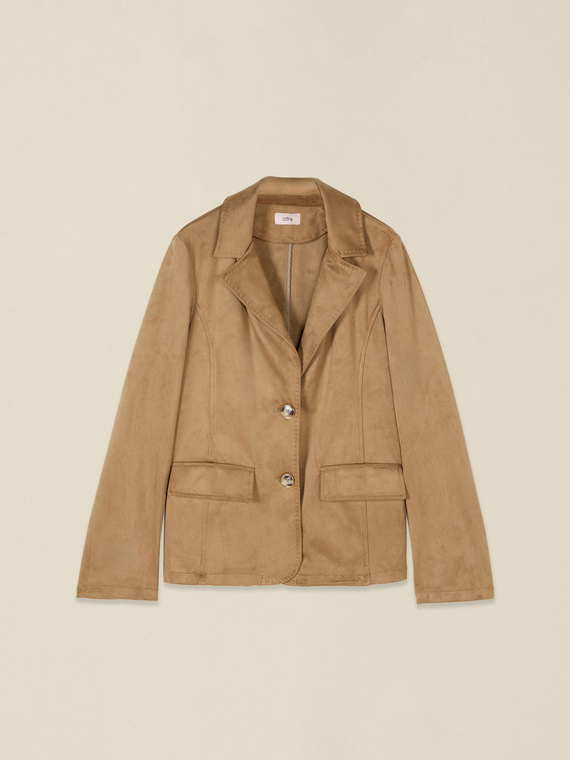 Chaqueta efecto nobuck