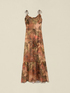 Langes Kleid aus Seidenchiffon-Mix image number 3