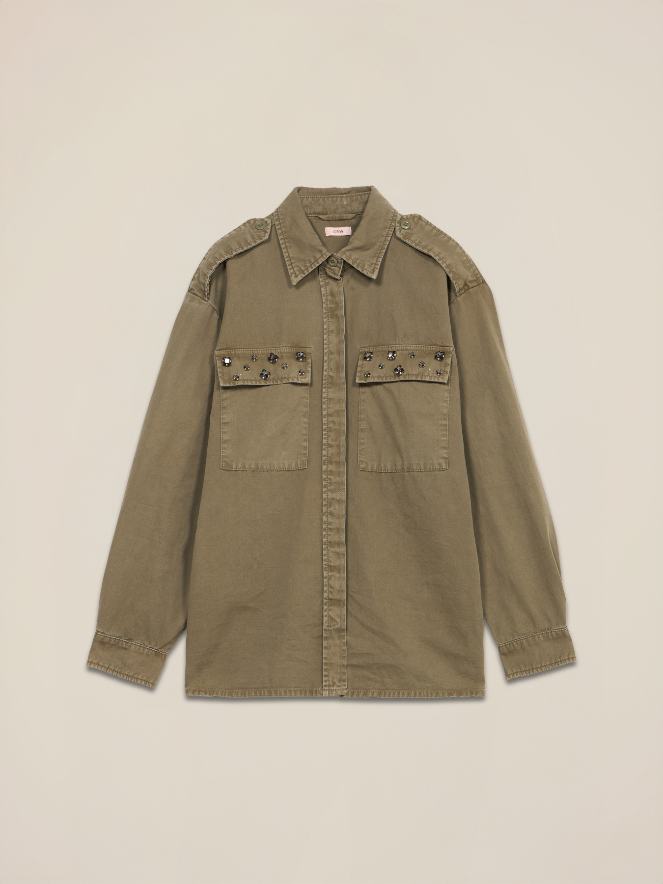 Camicia oversize con applicazioni image number 4