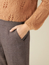 Pantalones pitillo de cuadros en franela image number 3