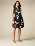 Flare dress in printed poplin image number 0