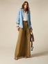 Wide leg garment-dyed cotton trousers image number 0