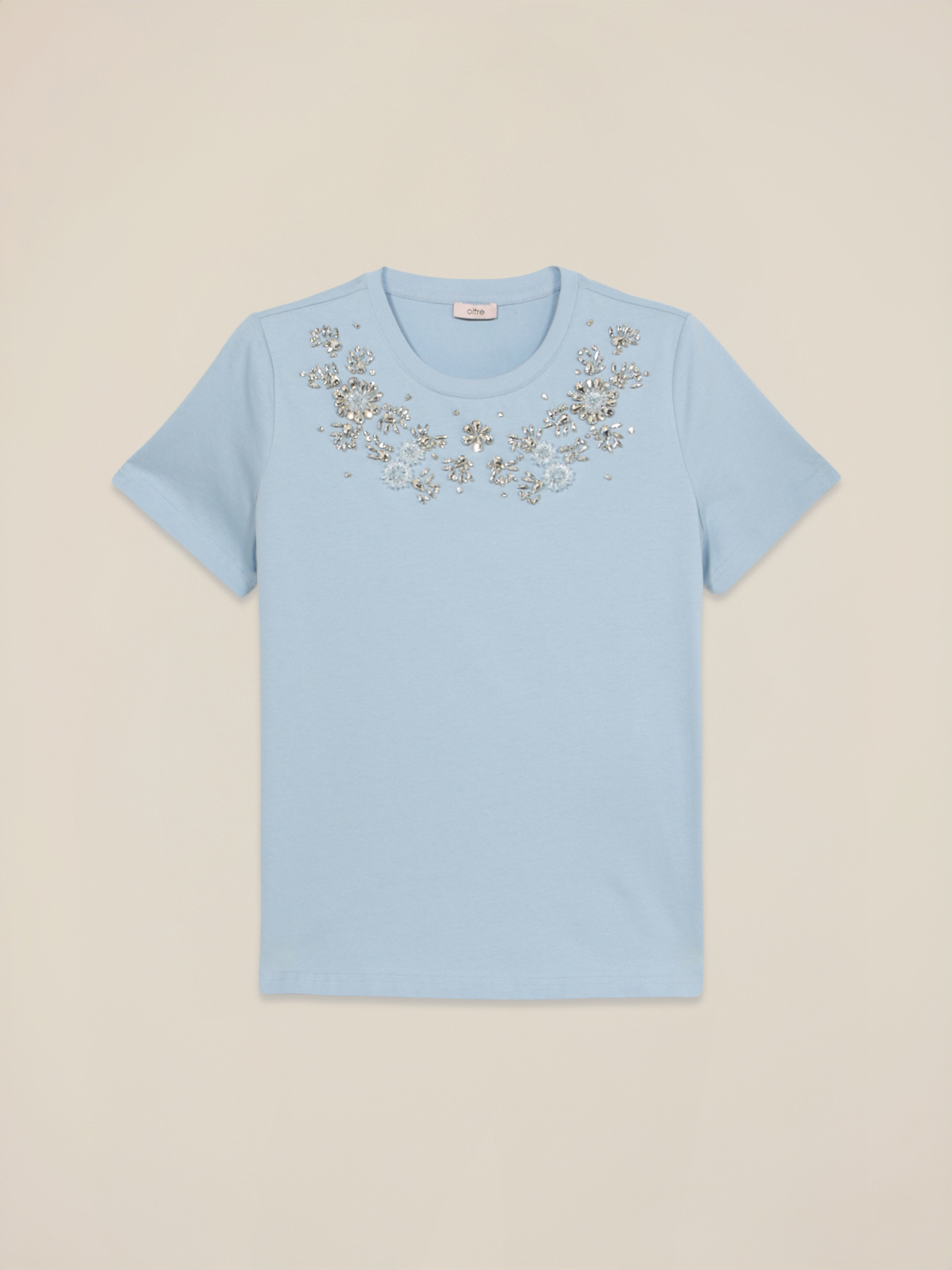 T-shirt with jewel embroidery image number 4