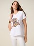 T-shirt with print and appliqu&eacute;s image number 0