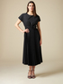 Langes Popeline-Kleid mit Brosche image number 3