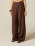 Palazzo pants with folded waistband image number 3