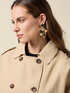 Short cotton trench coat image number 2