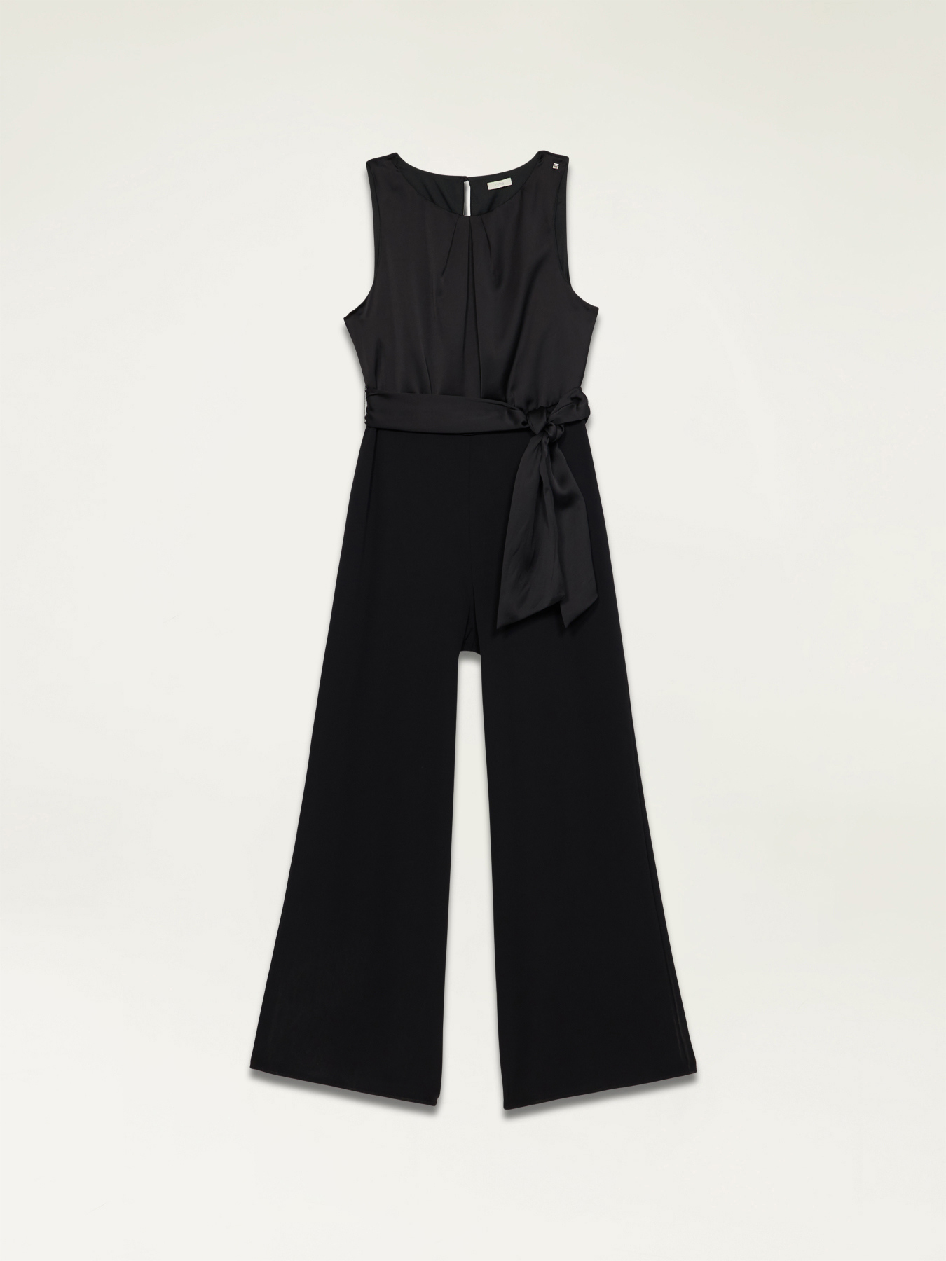 Dual-fabric jumpsuit image number 4