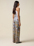 Pantalon palazzo en satin fantaisie image number 1