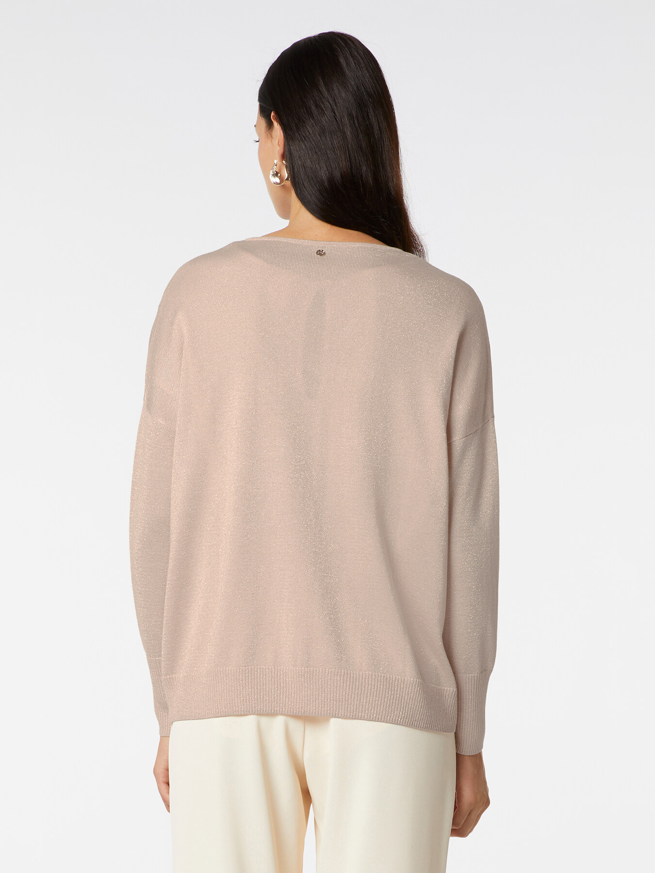 Lurex sweater with v-neck image number 1