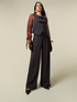 Palazzo pants with belt and pleats image number 0