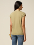 Two-material V-neck T-shirt image number 1