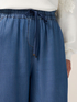 Pantalones palazzo de tencel efecto denim image number 2