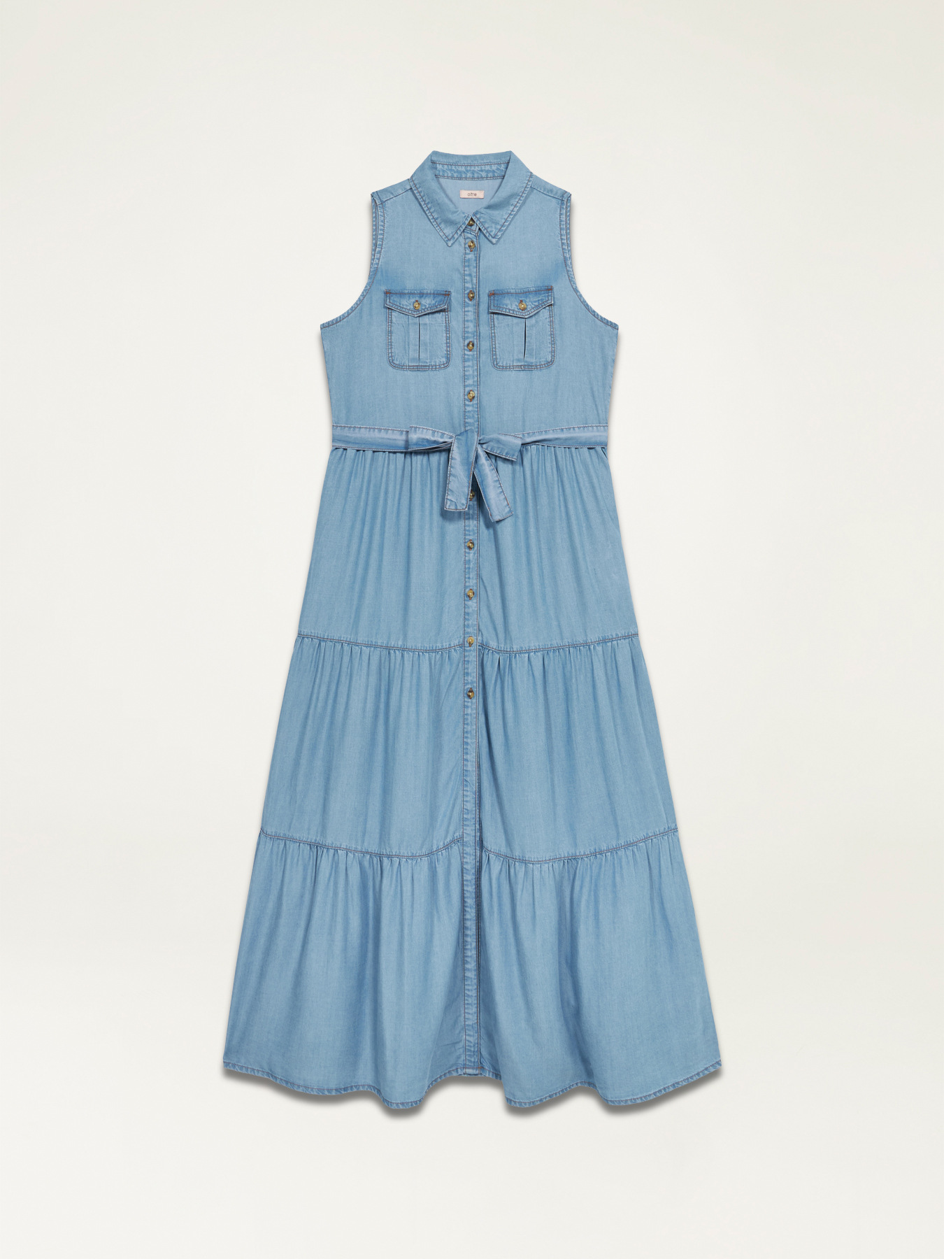 Kleid aus gebleichtem Tencel image number 4