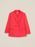 Double-breasted blazer in crepe fabric image number 4