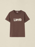 T-Shirt mit Juwelen-Schriftzug-Stickerei image number 3
