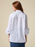 Oversize poplin shirt with rose detail image number 1
