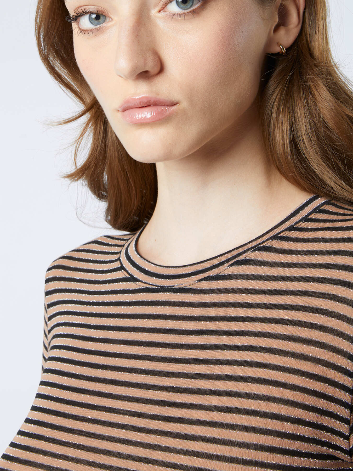 Striped cashmere blend T-shirt image number 2