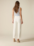 Cr&ecirc;pe fabric trousers with pleats image number 1
